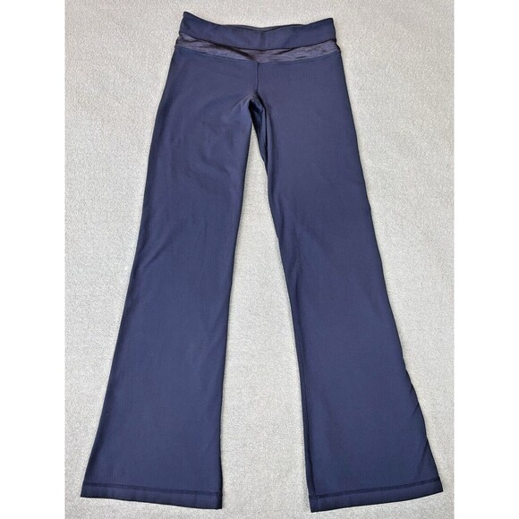 Lululemon Athletic Pants Womens 3 Blue Straight Leg High Rise Stretch Reversible - Picture 1 of 16